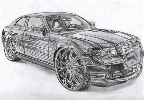 Gangster Cartoon Drawings Chrysler 300c Gangsta Edition By Arek Ogf