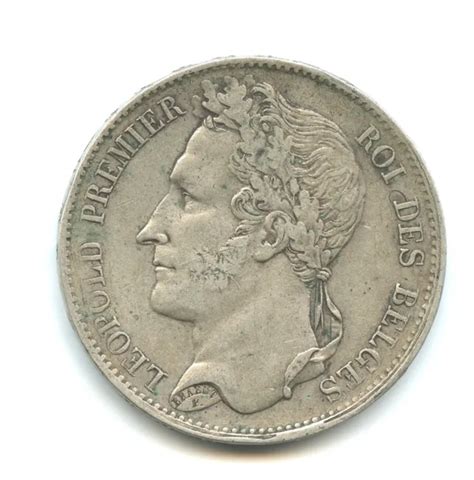 Belgique Francs Argent L Opold Premier Ne Eur