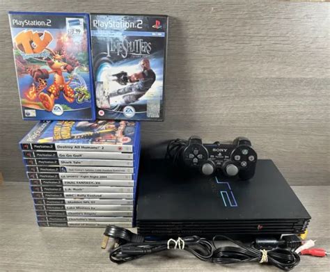 SONY PLAYSTATION 2 PS2 SCPH 30003 Console Bundle 1 Controller 15 Games