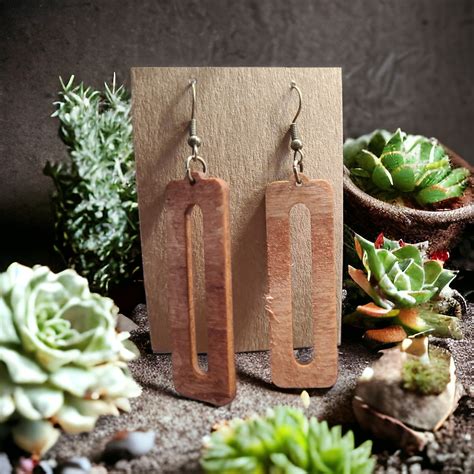 Laser Cut Wood Earrings Natural Wood Colors - Etsy