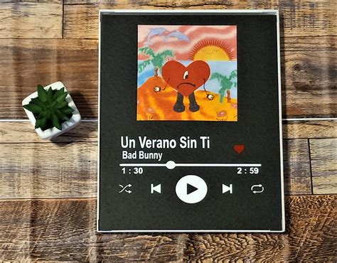 Bad Bunny Frame Bad Bunny Music Album Cover Un Verano Etsy