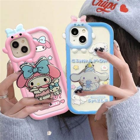 Cute Cartoon Sanrio Melody Cinnamoroll With D Holder Casing For Realme