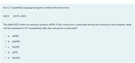 Solved An LC 3 Assembly Language Program Contains The Chegg