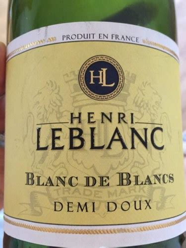 Henri Leblanc Blanc De Blancs Demi Doux Vivino