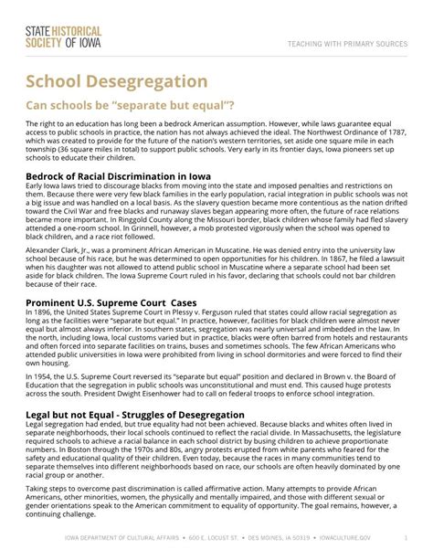 School Desegregation Can Schools Be “Separate but Equal”? - DocsLib