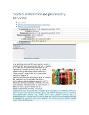 Autocalificable Control Estad Stico De Procesos Y Servicios Docx