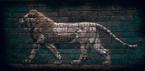 The Persian Lion Of King Darius I The Great Painted On Glazed Bricks