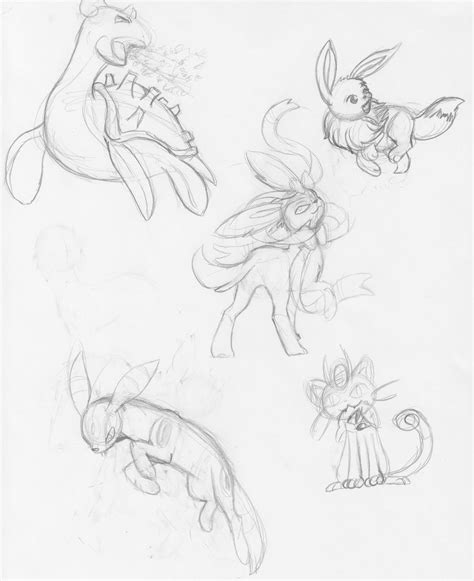 Pokemon Sketches by bluedrgnMethy on DeviantArt