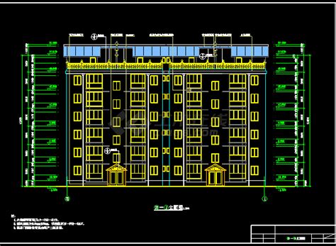 某住宅楼建筑cad平立剖面设计图住宅小区土木在线