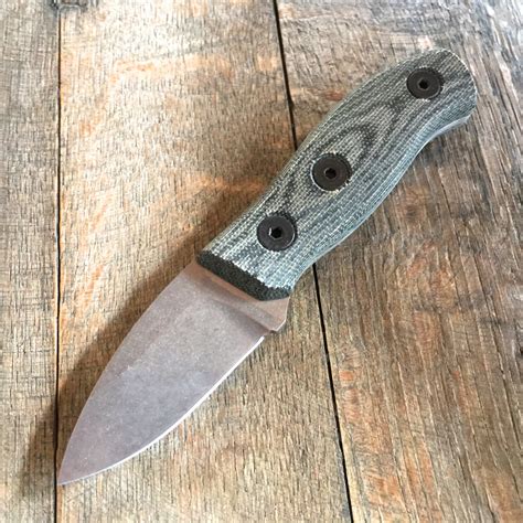 Fiddleback Forge Production Runt Knife Black Canvas Micarta 2125 St