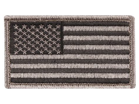 Velcro American Flag Patch Silver Black 17781