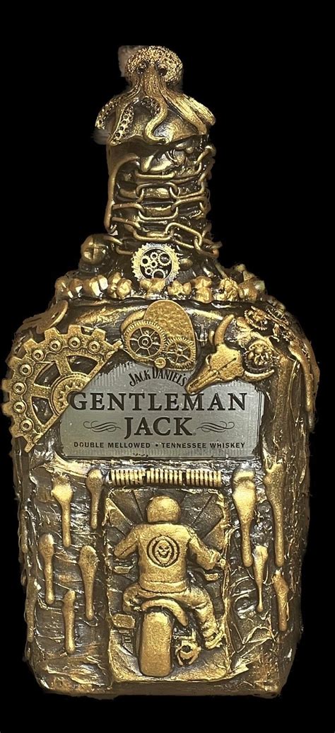 Jack Daniels Gentleman Jack Bottle Art, Steam Punk Decor, Steam Punk ...