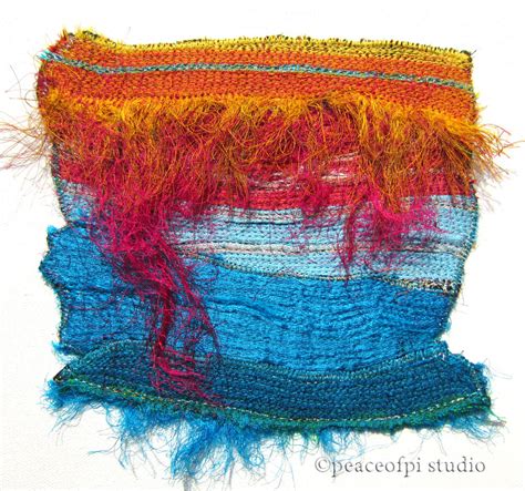 Peaceofpi Studio Silk Threads Fiber Art Quilt