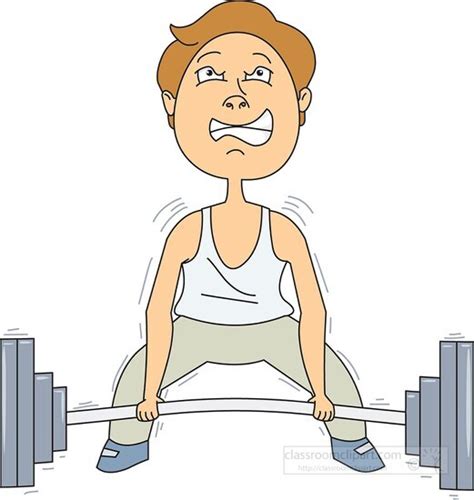 Weightlifting Clipart-lifting weights cartoon 01