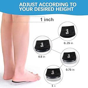 Amazon Thearches Adjustable Orthopedic Heel Lift Insole Inserts