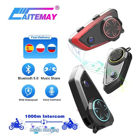 Kebidumei Helmet Headset Bluetooth Intercom Motorcycle Rider