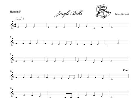 Jingle Bells French Horn Arr Albrecht Kuch Weidenbrück Sheet Music