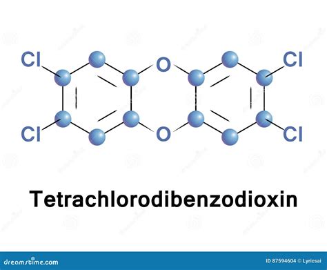 Herbicida De La Dioxina De Tetrachlorodibenzo P Ilustración Del Vector