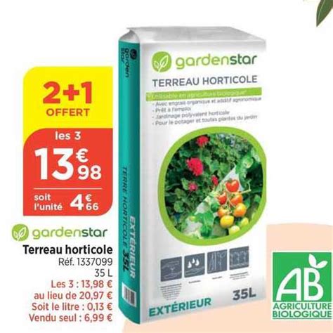 Promo Gardenstar Terreau Horticole Chez Bi1 ICatalogue Fr