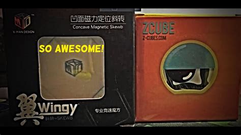 Qiyi X Man Wingy Concave Magnetic Skewb And Z Cube 1x3x3 Unboxing