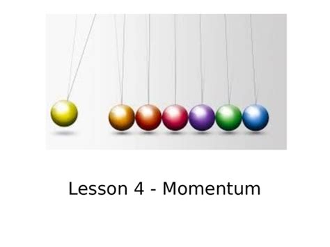 Aqa Gcse Physics 9 1 P104 Momentum Full Lesson Teaching Resources