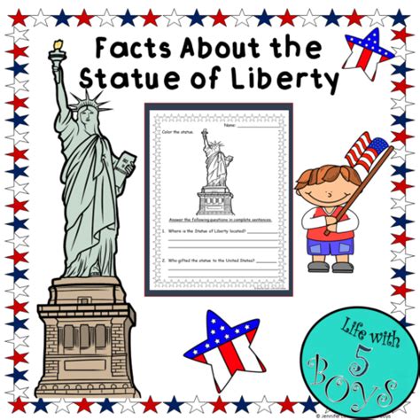 American Symbols Worksheets- Statue of Liberty - Classful