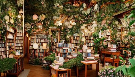 Dreamy Photo Of A Very Very Cozy Bookstore Cafe That Stable Diffusion