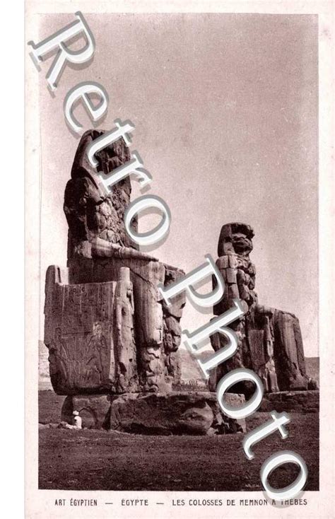 Agrandissement Carte Postale Les Colosses De Memnon EG THEBES