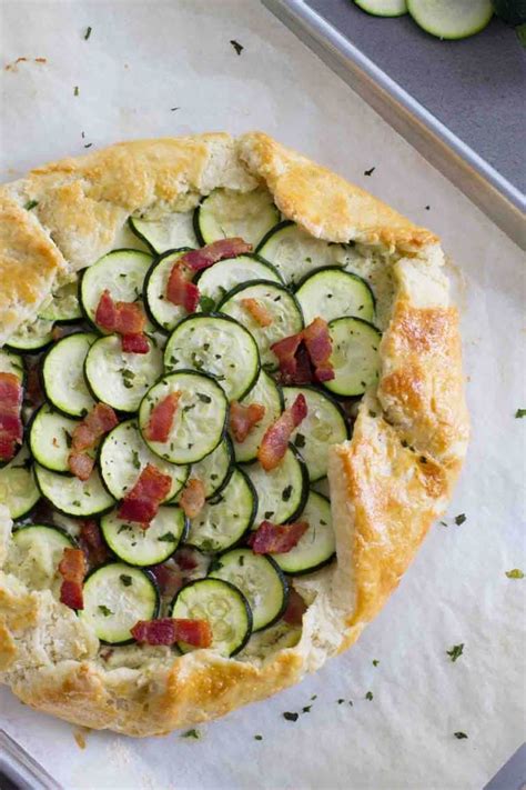 Zucchini Tart With Ricotta And Bacon Taste And Tell