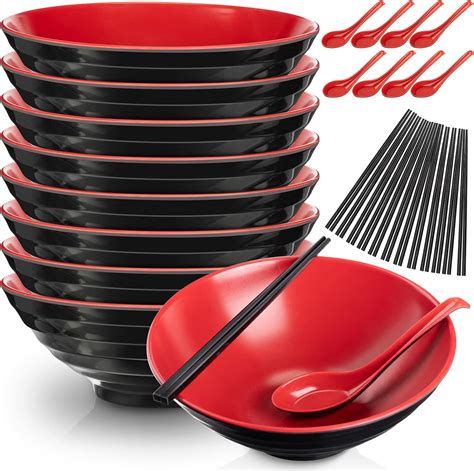 Amazon Ctosree 8 Sets 24 Pieces Ramen Bowl Set 57 Ounce Japanese