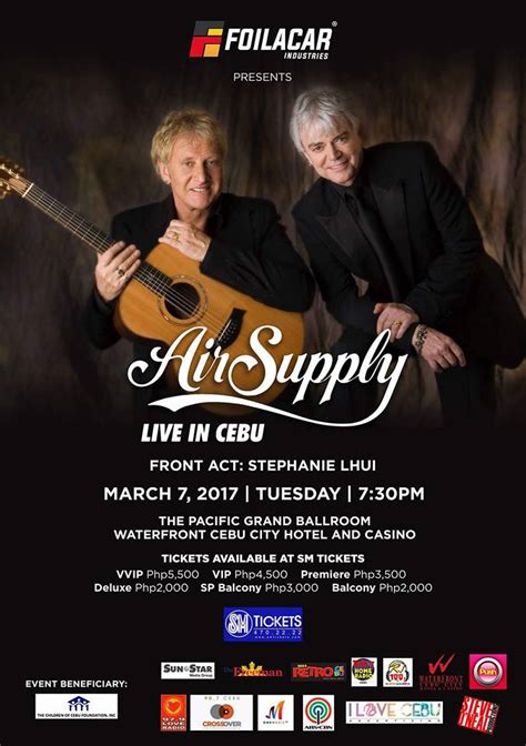 Air Supply Concert in Cebu Rescheduled to March 07, 2017