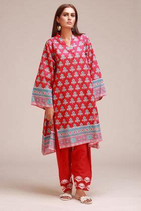 Khaadi 2 Piece Custom Stitched Suit Pink KN18404 Stylish Dress