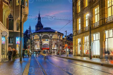 The City Center Of Den Haag Shopping Street Area In Downtown Of Hague