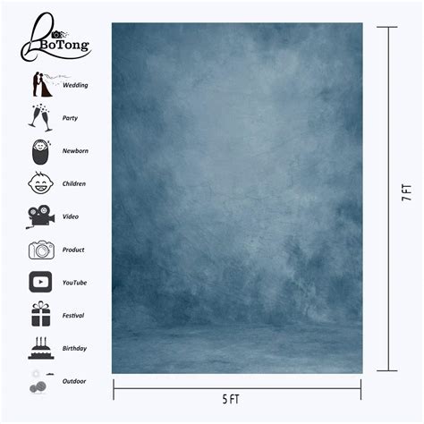 Buy Botong 5x7ft Graduation Backdrop Abstract Blue Vinyl Portrait