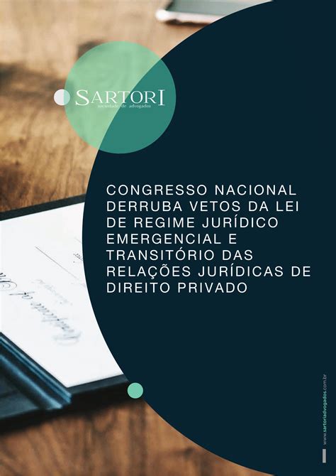 Congresso Nacional derruba vetos da Lei de Regime Jurídico Emergencial