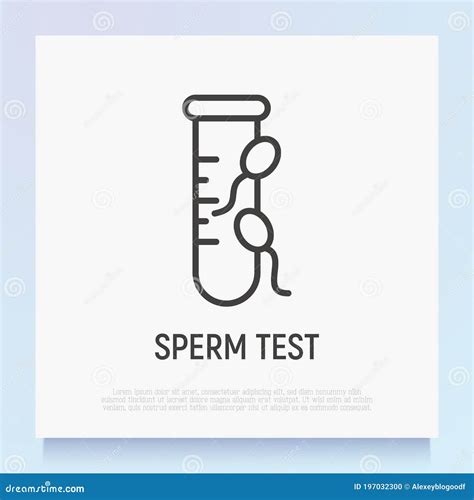 Sperm Test Line Icon Sample Of Sperm For Laboratory Research Linear