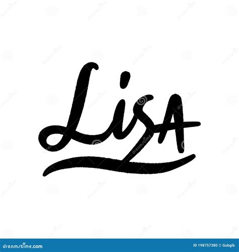 Woman Name Lisa Hand Lettering Stock Vector - Illustration of ...