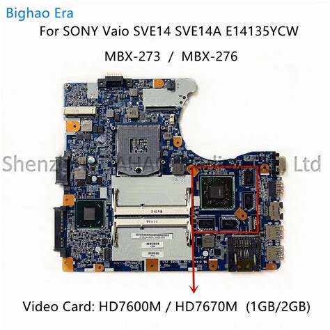 For Sony SVE14 SVE14A MBX 273 MBX 276 Laptop Motherboard With HD7600M