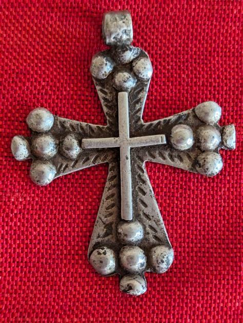 Antique Ethiopian Orthodox Coptic Christian Silver Cross Pendant Etsy