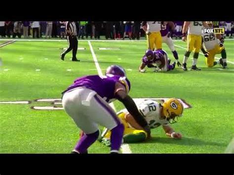 AARON RODGERS - INJURY vs Vikings (October 15) - YouTube