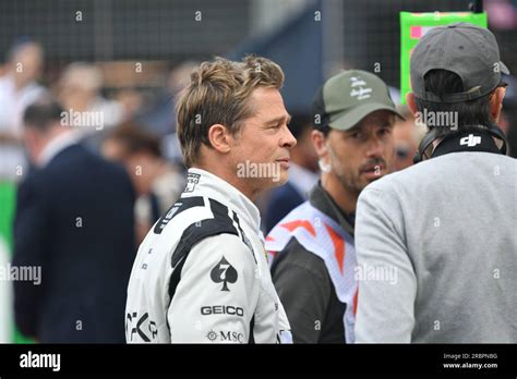 Brad Pitt Silverstone Grand Prix Hi Res Stock Photography And