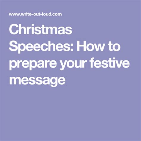 Christmas Speeches How To Prepare Your Festive Message Speech