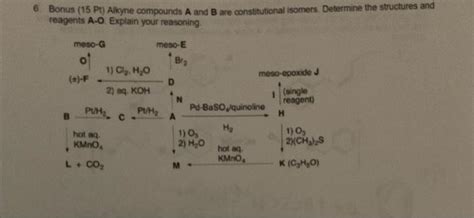 Solved Bonus Pt Alkyne Compounds A And B Are Chegg