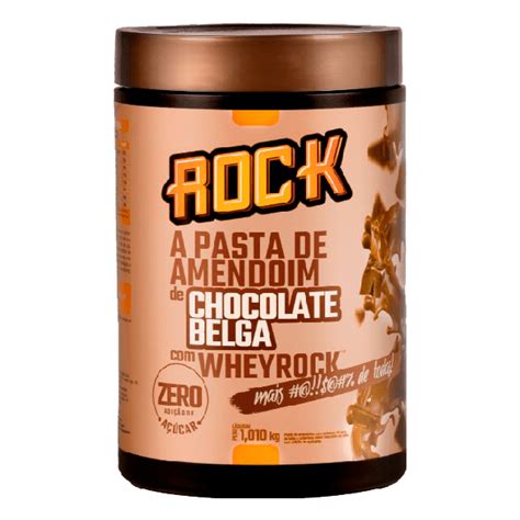 Pasta De Amendoim 1kg Rock Sabor Chocolate BelgarockMuscle Suplementos