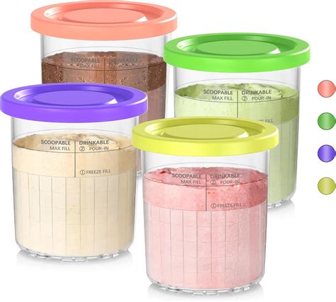 Pint Containers Replacement For Ninja Creami Deluxe Pints And Lids 4