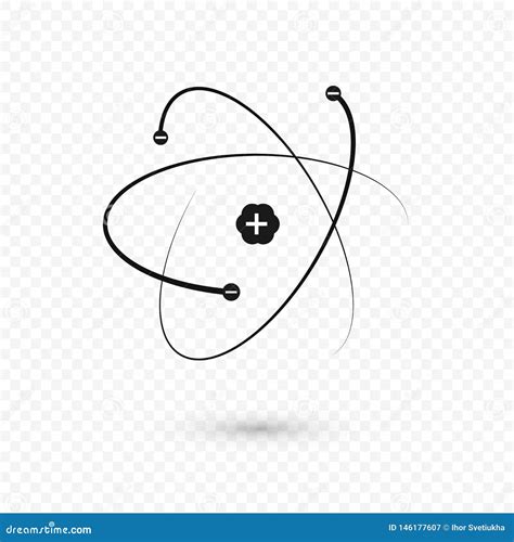 Noyau Et électrons De Structure D atome Ic ne D atome Illustration De