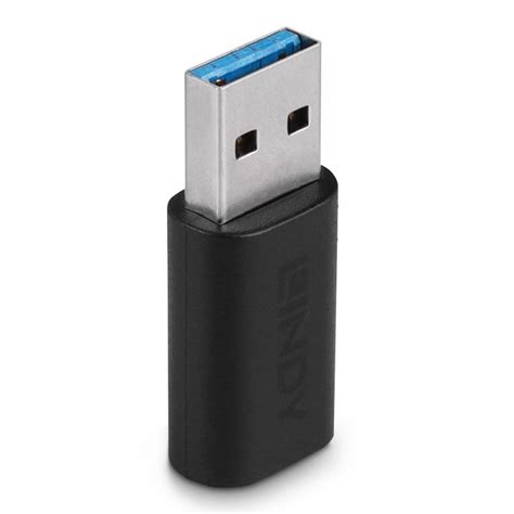 41904 CAMBIADOR DE GÉNERO PARA CABLE USB 3 2 TYPE A USB 3 2 TYPE C NEGRO