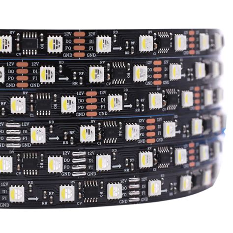 Black Pcb Sk Dual Data Signal Pixel Rgb W Led Strip