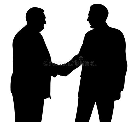 Silhouette Two Men Shaking Hands Stock Illustrations – 161 Silhouette ...