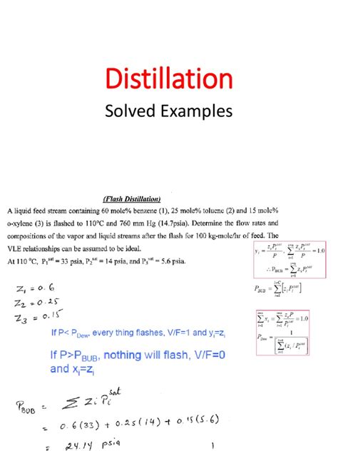 Examples Distillation | PDF